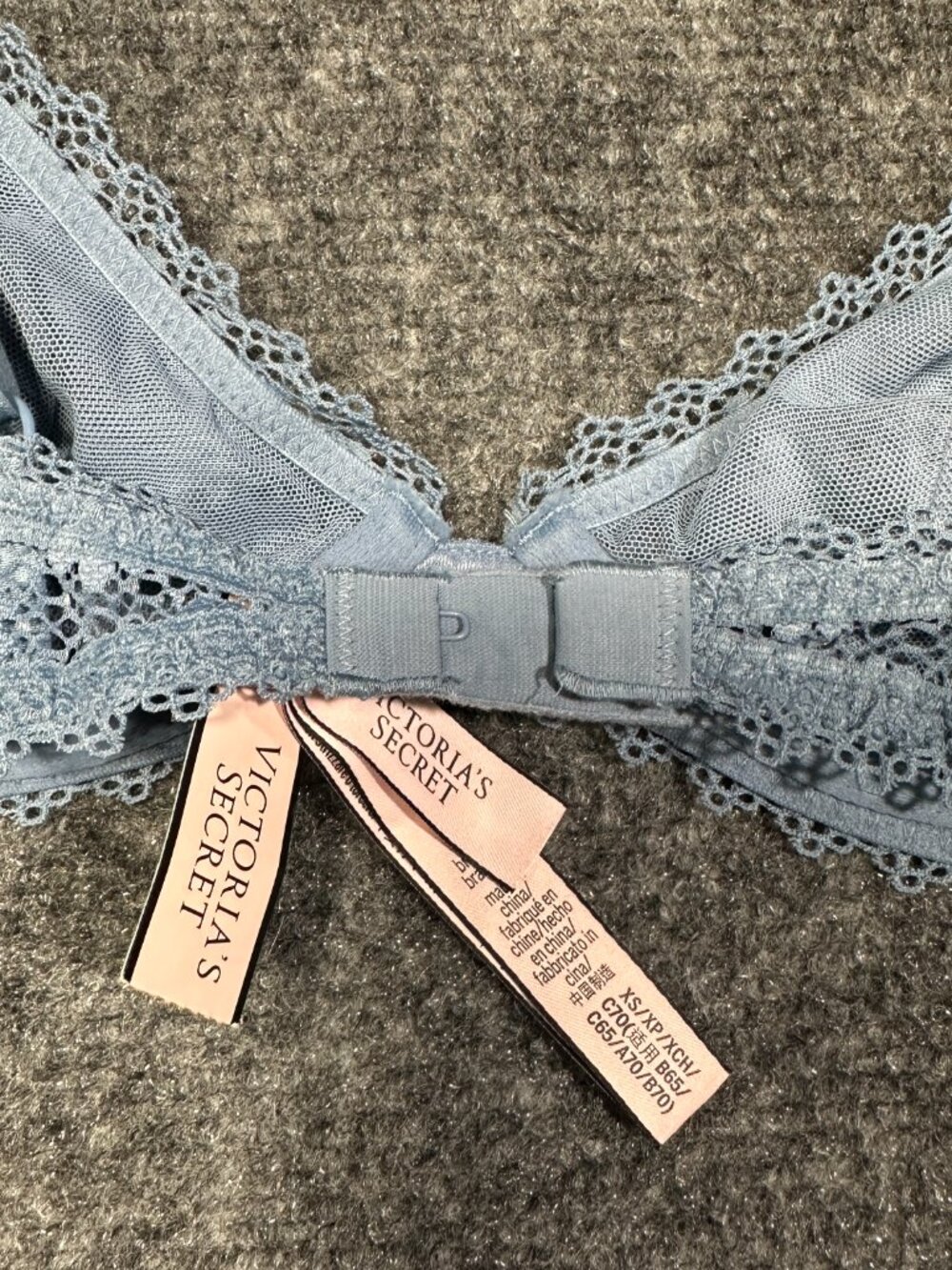 NEW Victorias Secret Bralette Womens XS Blue Lace Adjustable Straps Underwire - Picture 4 of 5